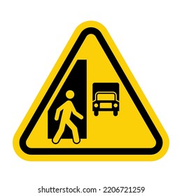 ISO Triangle Warning Sign: Watch Out For Traffic Symbol (IS-2107)