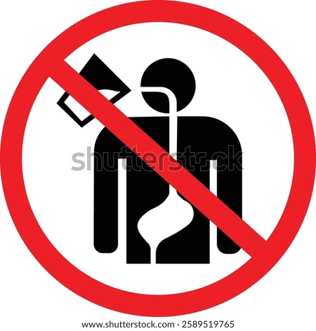 ISO Warning Sign. Ingestion Hazard Sign. Ingestion Hazard Symbol. isolated on white background. flat design. 