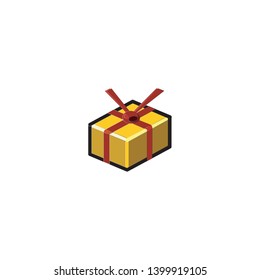 Isoalated Gift Box Vector Icon, Pictogram
