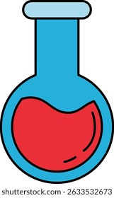 Ilustración aislada de un vaso de precipitados