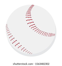 Isoalted baseball ball. Softball play - Vector illustration