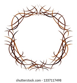 Isoalted crown of thorns image. Vector illustration design