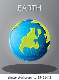 An isoalted earth icon illustration