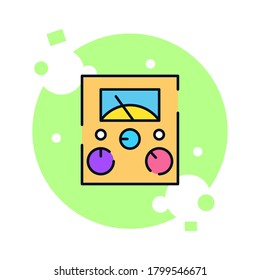 Isoalted frecuencia meter icono. Icono de ecualizador - Vector