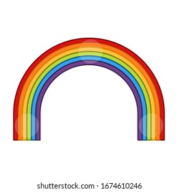 Isoalted rainbow icon over a white background - Vector