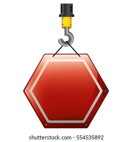 Isoalted road sign of under construction design