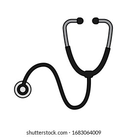 Isoalted stethoscope icon. Medical icon - Vector illustration