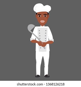 Isoalted vector cook on grey background