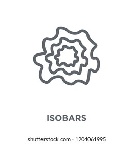 Isobars icon. Isobars design concept from Weather collection. Simple element vector illustration on white background.