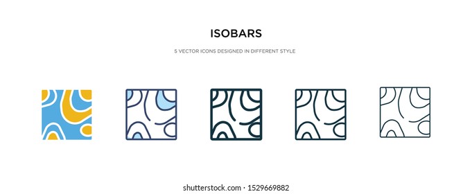 isobars icon in different style vector illustration. two colored and black isobars vector icons designed in filled, outline, line and stroke style can be used for web, mobile, ui