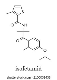 Isofetamid fungicide molecule. Skeletal formula.