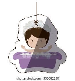 Isolatd baby boy design