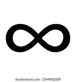 Isolate Black Infinity symbols , Eternity vector logo design, Endless icon, Eternity Clip art in Modern minimal style for Business, Web and Branding use. (Editable)
