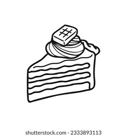 isolate black and white chocolate cake

