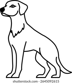 isolate black and white dog icon vector