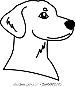 isolate black and white dog icon vector