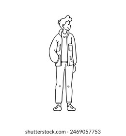 aislar el personaje de hombre blanco y negro en el fondo
