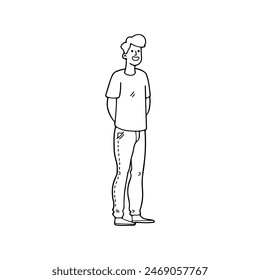 aislar el personaje de hombre blanco y negro en el fondo
