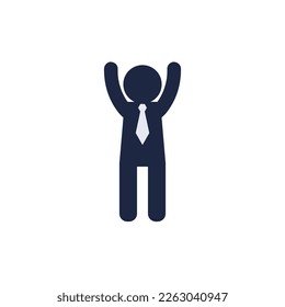 icono plano de una persona aislado en azul