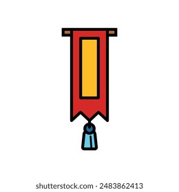 isolate chinese tag flat icon