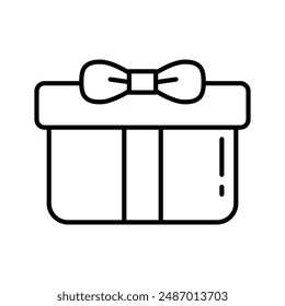 isolate christmas gift box flat icon