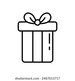 isolate christmas gift box flat icon
