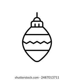 isolate christmas tree ball flat icon