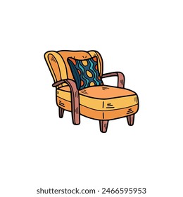 isolate colorful armchair on background
