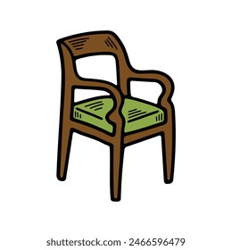 isolate colorful armchair on background