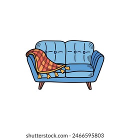 isolate colorful sofa on background