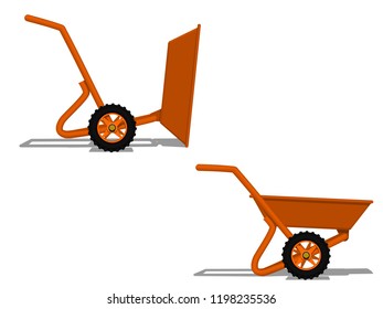 Isolate construction trolley on transparent background