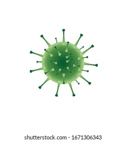 Icono del Coronavirus aislado. Ilustración vectorial.