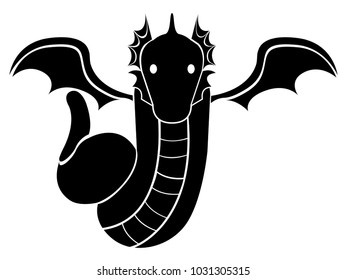 Isolate cute dragon