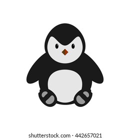 Isolate Cute Penguin on white background.