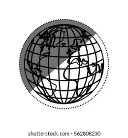 Isolate earth world icon vector illustration graphic design