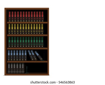 isolate file shelf on transparent  background
