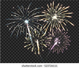 isolate firework bursting in vector illustration. Template for celebration concept