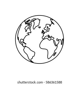 Isolate globe world icon vector illustration graphic design