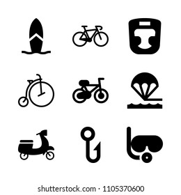 isolate, grab, road and woman icons in Sport vector set. Graphics for web and design
