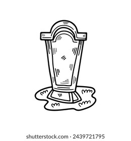 isolate grave flat illustrator on background