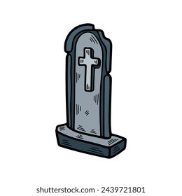 isolate grave flat illustrator on background