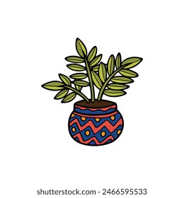 isolate green houseplants on background