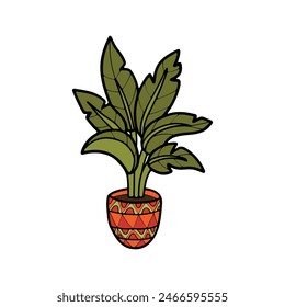isolate green houseplants on background