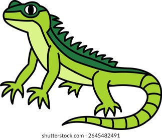isolar um ícone de lagarto verde vetor