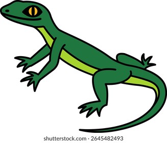 isolar um ícone de lagarto verde vetor