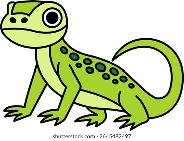 isolar um ícone de lagarto verde vetor
