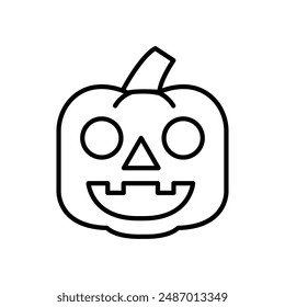 isolate halloween pumpkin flat icon