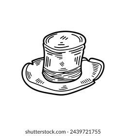 isolate hat flat illustrator on background