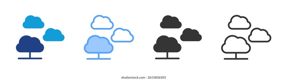 Isolate icon set multiple style collection