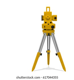 Isolate icon of theodolite on transparent background


